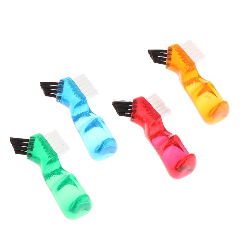 Denture Cleaning Brush Bristles & Ergonomic Rubber Handle Multi-Layered Bristles False Teeth Brush Oral Care Tool