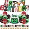 Komorebi Minecraft Happy Birthday Balloon Party Supplies for Girls and Boys