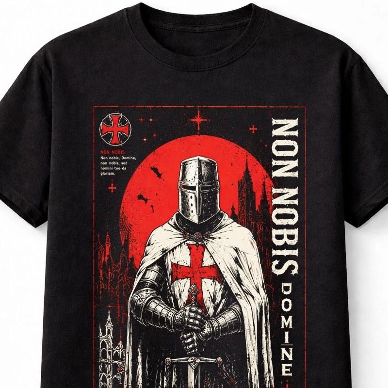 Non Nobis Domine Knights Templar Crusader Medieval Knight Unisex TShirt S