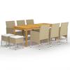 VidaXL 11-piece Garden Dining Set Outdoor Dining Furniture Patio Dining Table and Chairs Furniture 3067873