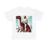 Jesus Christ Riding A Dinosaur T Shirt Vintage Style Funny Offensive Graphic Tee