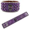 Gothic Skull Studded Rhinestone Bracelet Jewelry Design PU Leather Hand Jewelry