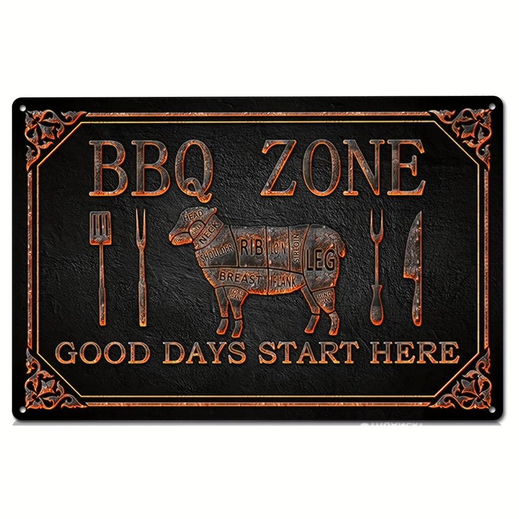 1 buc Vintage 3D BBQ ZONE bere postere metal tin semn placă decorativă pentru garaj Club om peșteră Bar acasă Hotel Cafe perete decor