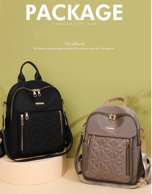 TaKiHuReO Women's 3-Way Lightweight Backpack, Small, Water-Repellent, Large Capacity, Waterproof, Stylish and Cute for Girls, Perfect for Commuting,