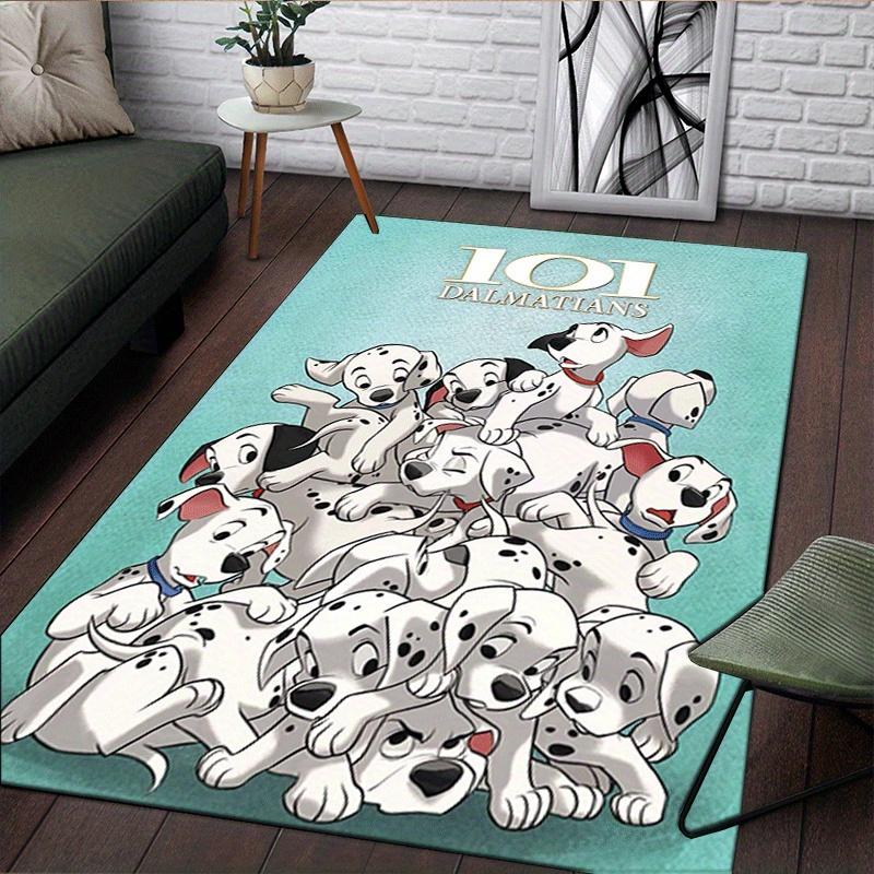 1pc 101 Dalmatians Pattern Area Rug Soft Flannel Floor Mat for Living Room,Office,Bedroom and Carpet,Sofa Coffee Table Floor Mat