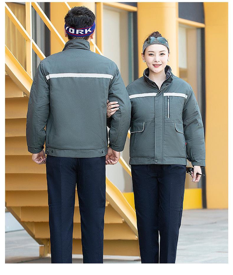 Reflective Winter Workwear Jacket for Cold Storage and Construction