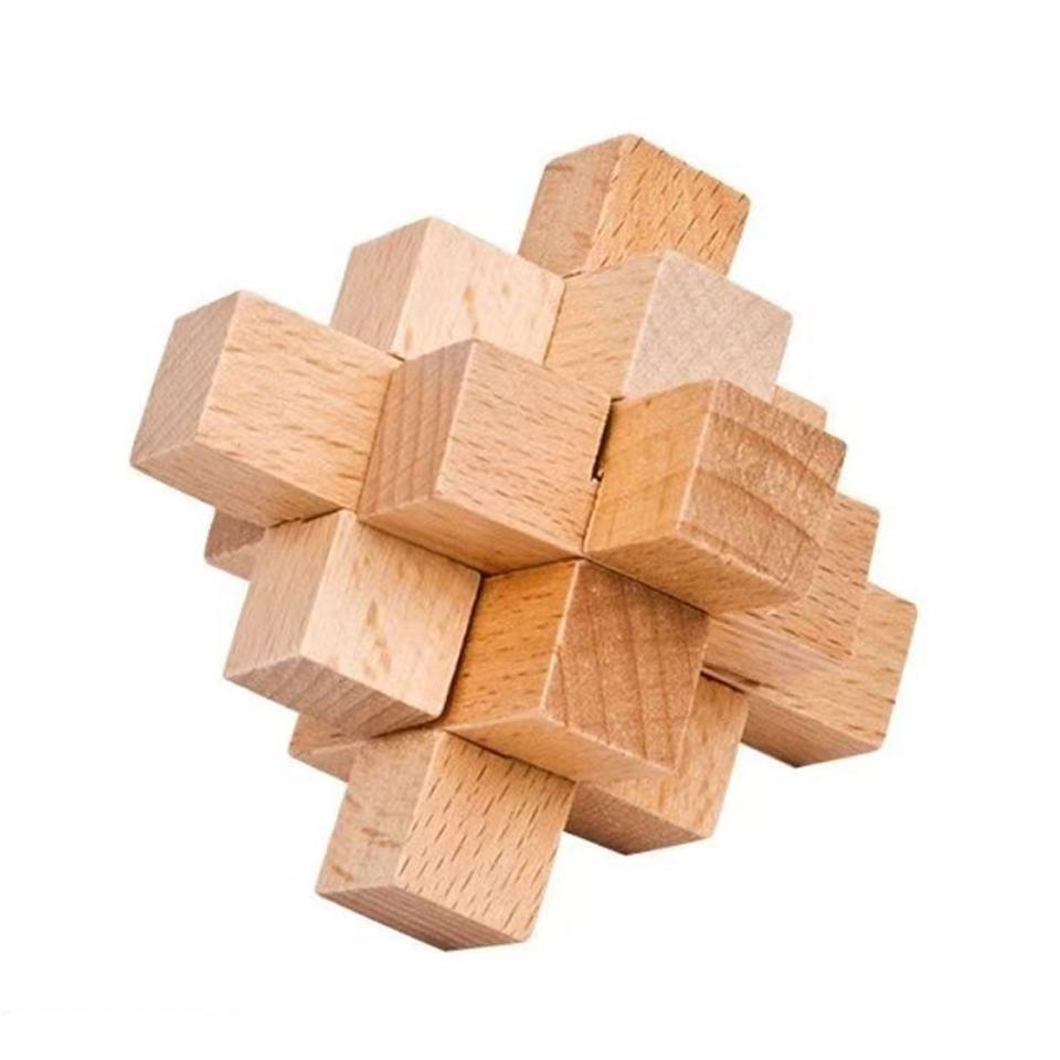 Wooden LuBan Lock Brain Teaser Puzzles for Adults Kids Educational Gifts Removing Assembling Intellectual Toys IQ Challenge