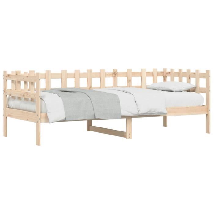 VidaXL Lit de jour 90x190 cm Bois de pin massif 840382