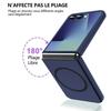 Case for Samsung Galaxy Z Flip 8, Hard Protection with Magnetic Ring - Navy Blue