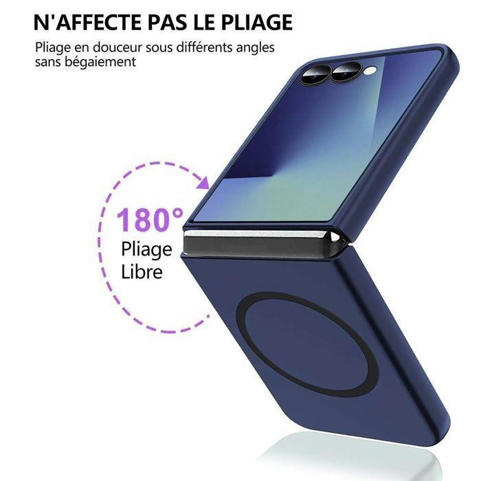 Case for Samsung Galaxy Z Flip 8, Hard Protection with Magnetic Ring - Navy Blue