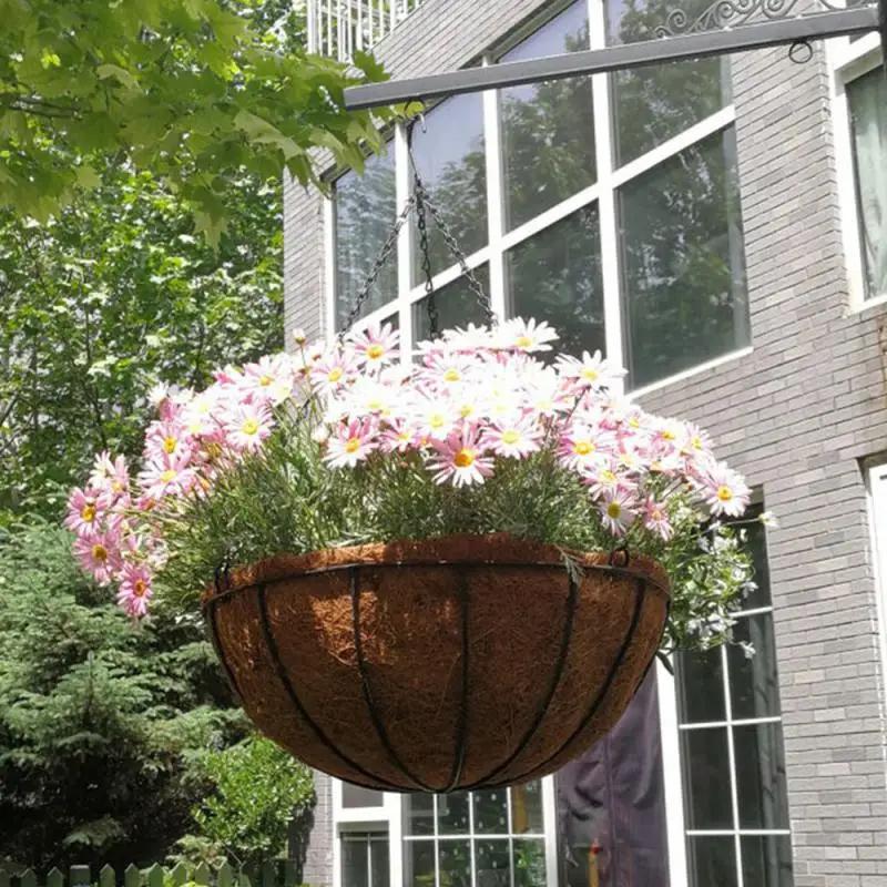 8/10/12/14 Inch Metal Hanging Basket For Plants Flower Garden Pot Planters Round Wire Plant Holder Pots For Home Balcony Decor