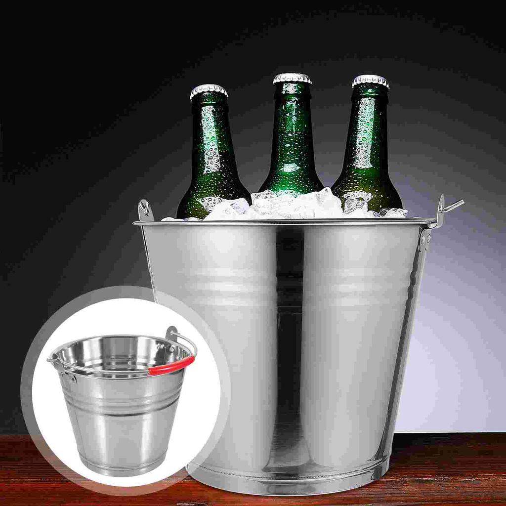 Edelstahl Eimer Rund Zwinger Kamin Metall Milchbehälter für Bauernhof Wasser Eis