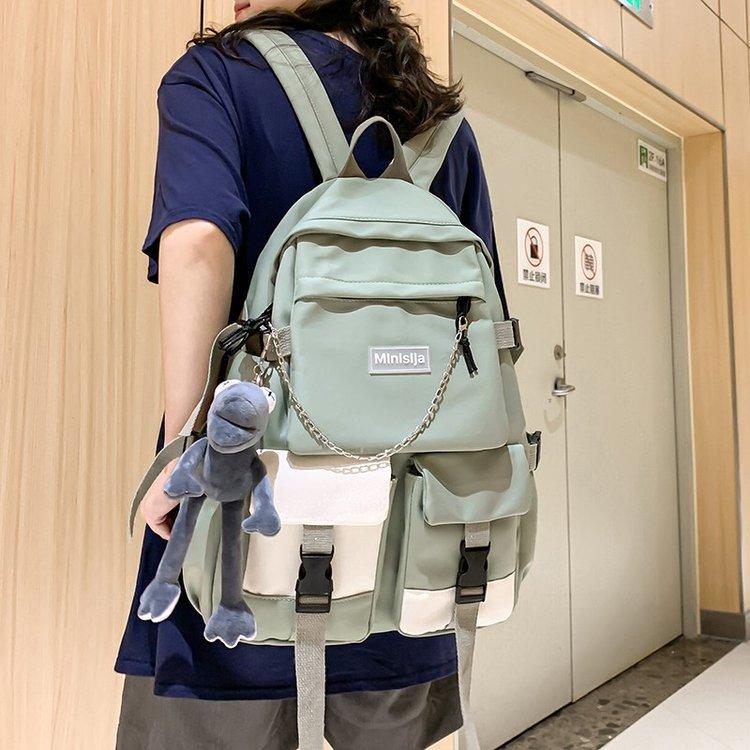 School Bag Female Junior High School Student College Student Japanese Tide Travel Sports Backpack Men Large Capacity Backpack