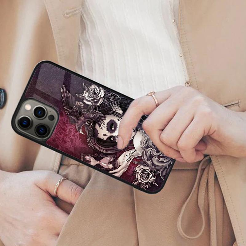 Mexican Catrina Skull Magnetic Phone Case For APPLE iPhone 17 Air 16 14 13 12 Pro Max 15 Plus Wireless Charge With MagSafe Cover