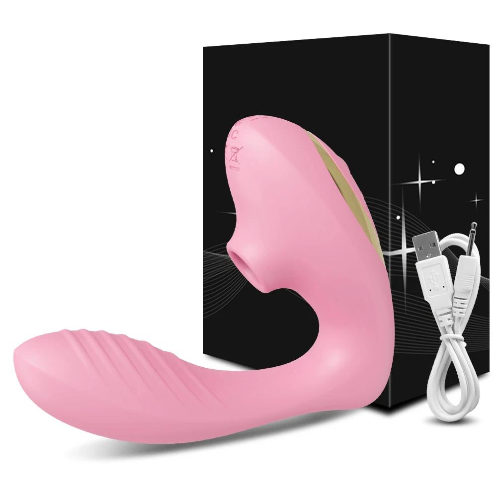 Vagina G-Spot Vibrator Clit Sucker Vibrator for Women Clitoris Stimulator Female Masturabtor Adult Goods Sex Toy for Women