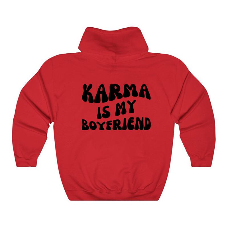 Mikina s kapucí Karma je můj přítel Midnights mikina s kapucí Meet Me At Midnight Lyric Hodoies Kawaii Harajuku Tops