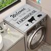 American Retro Drum Washing Machine Non-Slip Dust & Water-Resistant Crystal Velvet Cover Pad