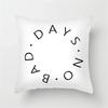 Office Sofa Car Cushion Cover Cartoon Black and White Simple Line Printing Luxury Home Decoration Pillow Cover