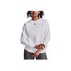 Under Armour Loose Fit Crew Neck Letter Print Long Sleeve Sweatshirt Women Sweatshirt White 1379508-100