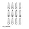 100pcs Stainless Steel Tail Chain Tag Real Gold Electroplated Small Pendant Accessories for Jewelry Making DIY Charms