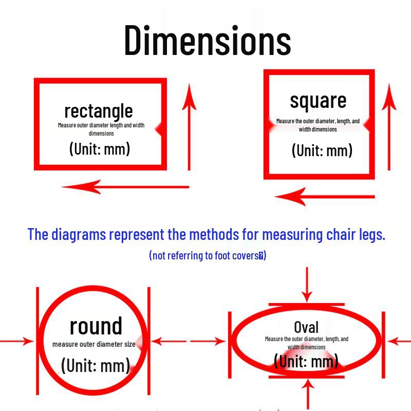 Durable Non-Slip Rubber Chair & Table Leg Covers - Noise-Reducing & Wear-Resistant Pads