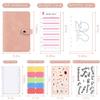 A6 Macaroon Leather Notebook Binder with 12 Refillable Zippered Pockets for Bills and Coins
