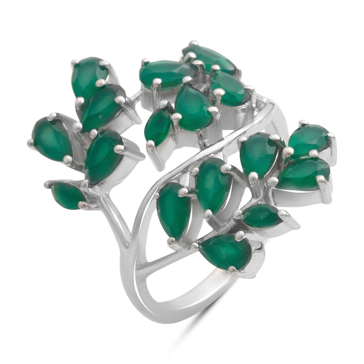 

Срібна каблучка з натуральним агатом 3.038ct, вага виробу 5,95 г (2196204) 17.5 смарагдовий