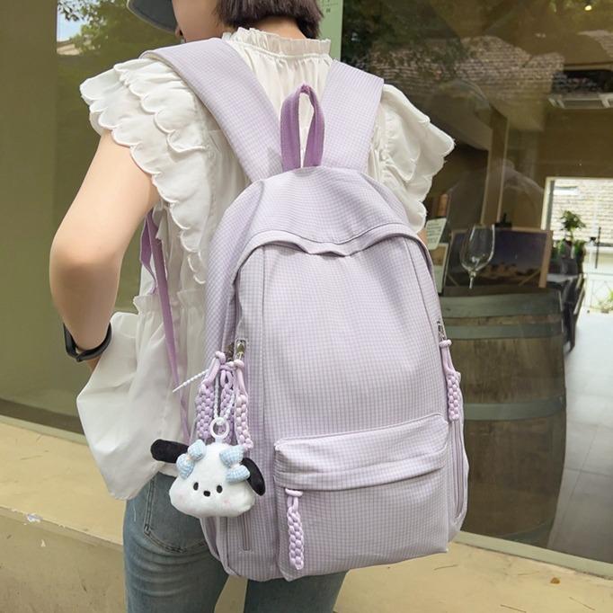 Schoolbag High-value New Cute Children's Mini Schoolbag Mori Sweet Wind Girl Cream Solid Color Versatile Backpack