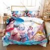 Overwatch Duvet Cover + 2 Pillowcases, Popular Game Print Bedding Set Soft Fabric for Gamers Bedroom Decor & Gift