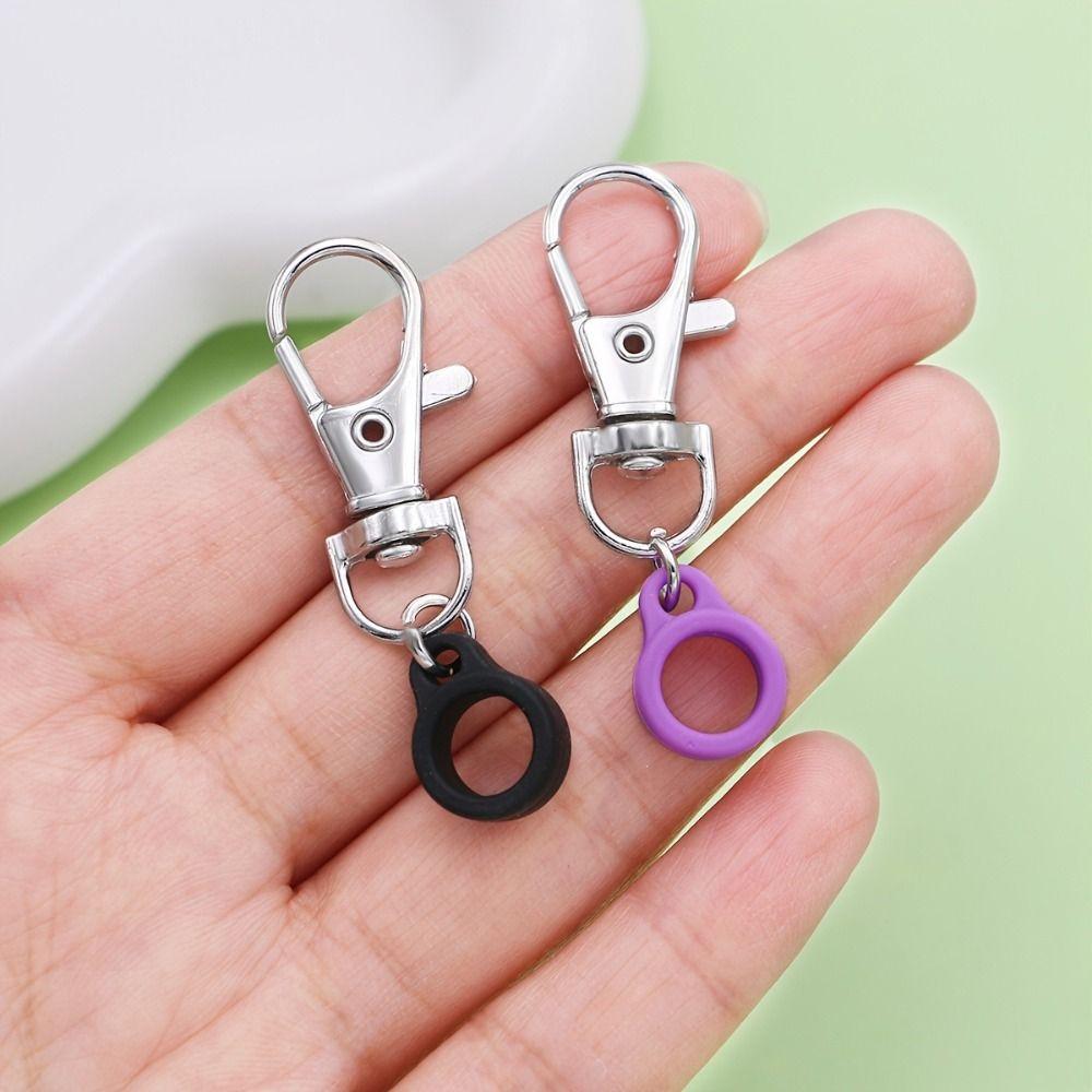 1/6/10PCS Silicone Lobster Clasp Pen Holder Anti Lost Key Ring Multi-Color Pen Clip With Lobster Clasp Nurse Badge Accessories