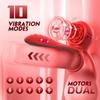 APP Controlled Vibrating Double Ring 9 Vibration Patterns Clitoral G-spot Stimulator Adult Toy for Couples
