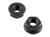 POSH FAITH Suprimentos para Motocicleta Porca Flangeada Aço Inoxidável Preto 2
