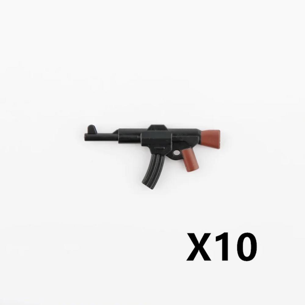 5/10 Zbraně vojáků z 2. světové války Stavebnice Dvoubarevný tisk Stroj Puška Samopal Odstřelovací pušky Vojenské příslušenství Kostky C238