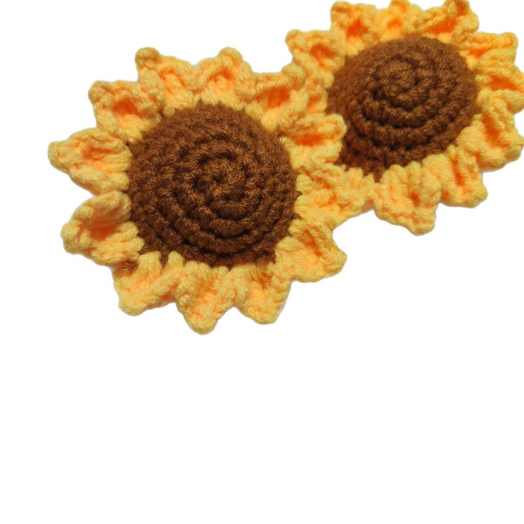 Hand-Knitted Sunflower Crochet Bouquet - Semi-Finished and Exquisite