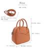 Lizdays Lightweight and Durable Round Boston Bag Women's Handbag/Shoulder (Gray Beige)