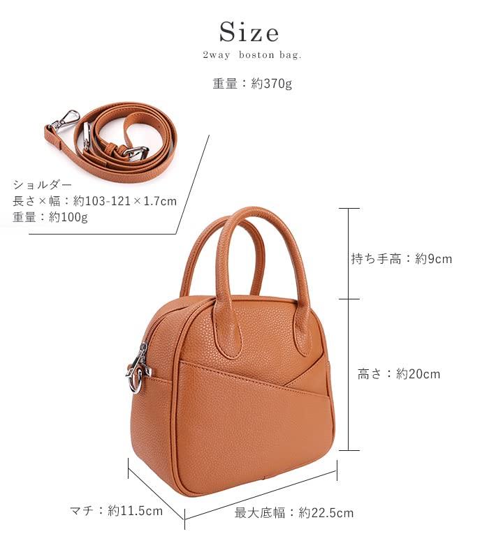 Lizdays Lightweight and Durable Round Boston Bag Women's Handbag/Shoulder (Gray Beige)