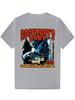 MenS Casual Crew Neck Cotton TShirt with RosemaryS Graphic Design 1968 Horror Movie Theme Graphic Short Sleeve Shirt