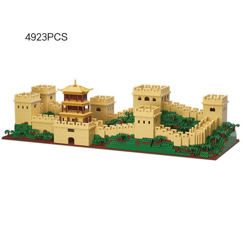 World Famous Architecure Micro Diamond Block China Shanhaiguan Badaling Great Wall Nanobrick Plaything Collection Construction Blocks