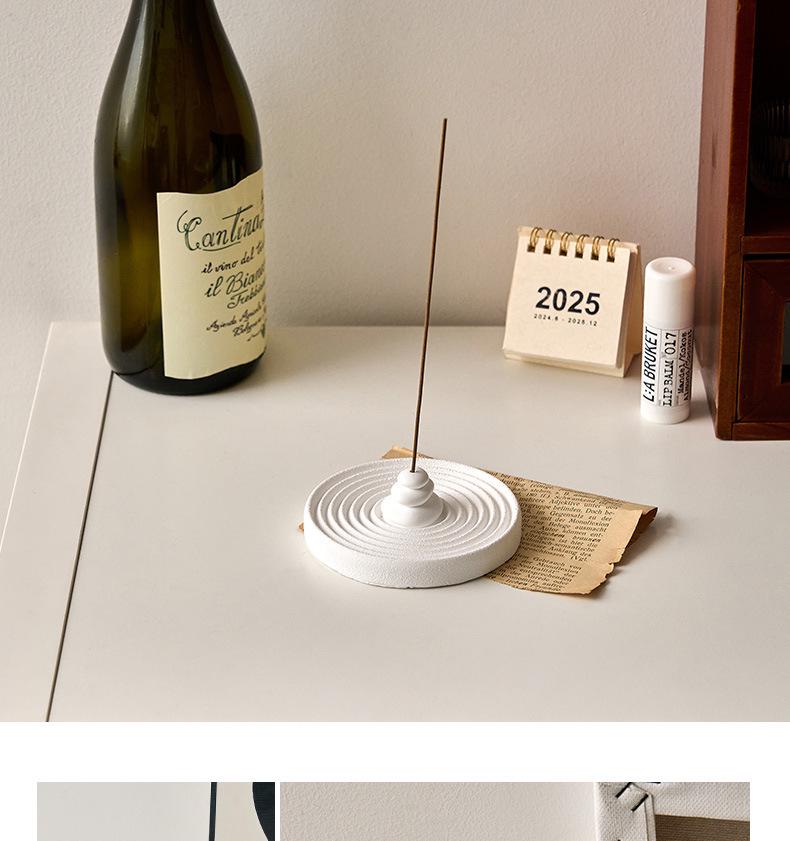 Premium Gypsum Incense Holder and Tea Table Ornament – Zen Home Decor and Photography Prop