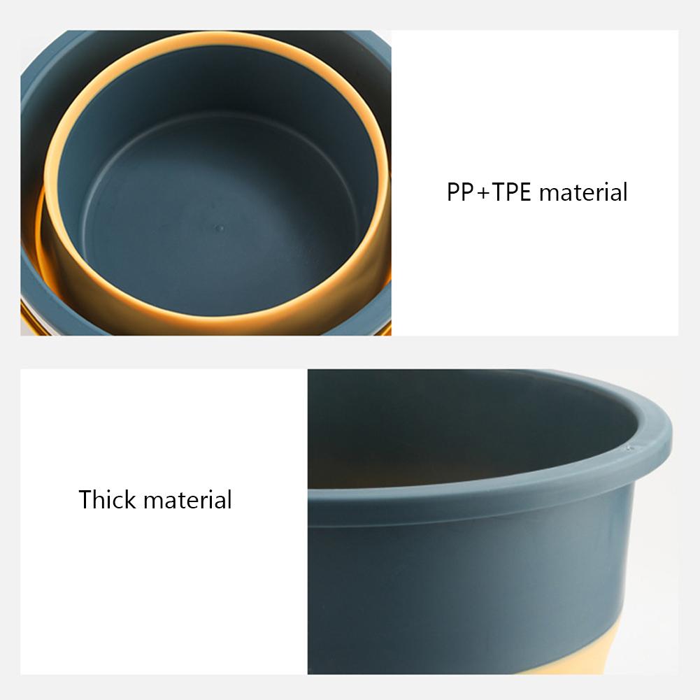 16.8L Pail Buckets Space Saving Water Bucket Folding Handy Bucket Multifunction for Bathroom Kitchen Camping