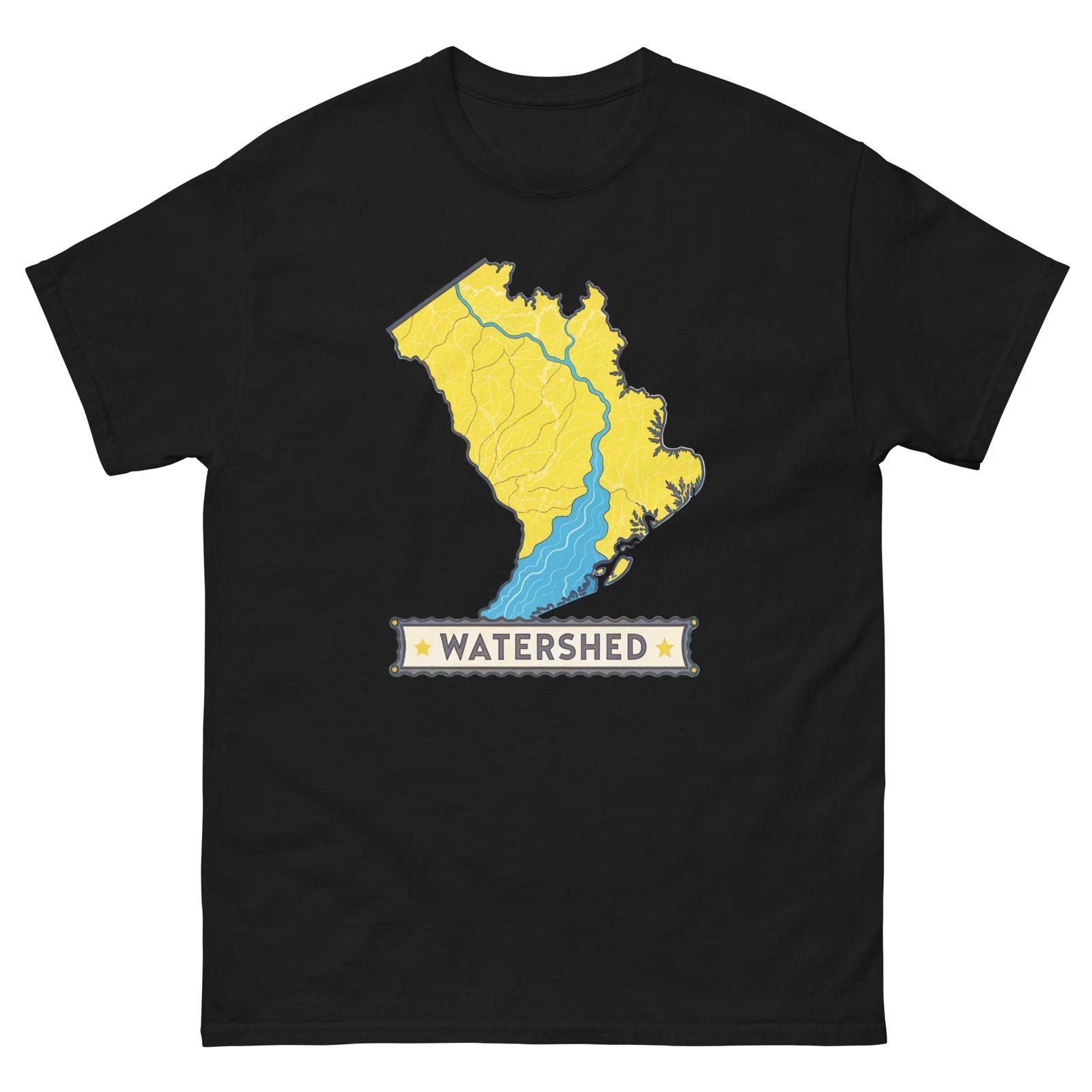 Watershed Geographical Landscape Location Scenery T-Shirt 4XL