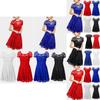 Elegant Women's Lace Floral Prom Swing Dress For Stylish Bridesmaid Celebrations