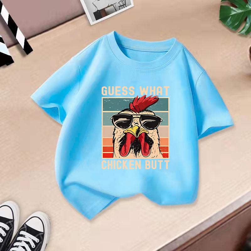 Kinder T-Shirt Niedliche Tiere Gedruckt Kinder 100% Baumwolle Oberteile 2-13J Locker Geschnitten Lässig O-Ausschnitt Kurzarm T-Shirt