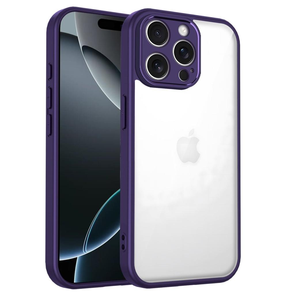 Clear Soft Frame Phone Case for iPhone 17air 16e 17 16 15 14 Plus13 12 11 Pro Max Shockproof Protection Cover Hard Acrylic Shell