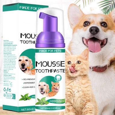 Zahnpasta für Haustiere, Katzen und Hunde zur Reduzierung von Mundgeruch, Mundhygiene, Reinigungsmittel, frischer Geruch. 60 ml