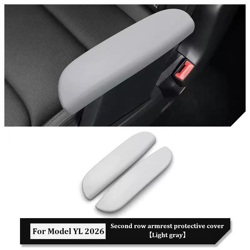 Car Handrail Protection Gloves For Tesla Model YL 6-Seater Silicone Second Row Armrest Protective Cover Car Interior Accessories