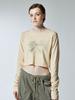 DEARSTALKER Ribbon Stitch Crop Tee - Yellow