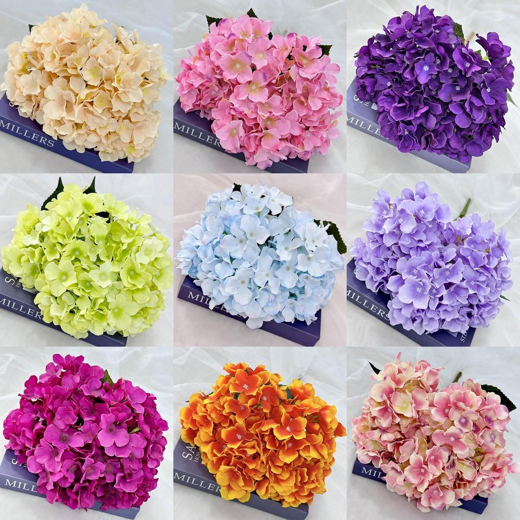 Elegantes künstliches Hortensienkugel-Ornament mit Frühlingsfarben für Heimdekoration und Hochzeitsgestecke