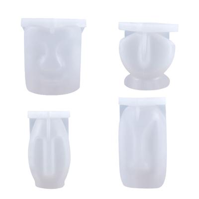 Silicone Moulds Abstract Face Silicone Making Soap Molds Scented Soap Mould DIY Crafts for Home Decoration X3UC