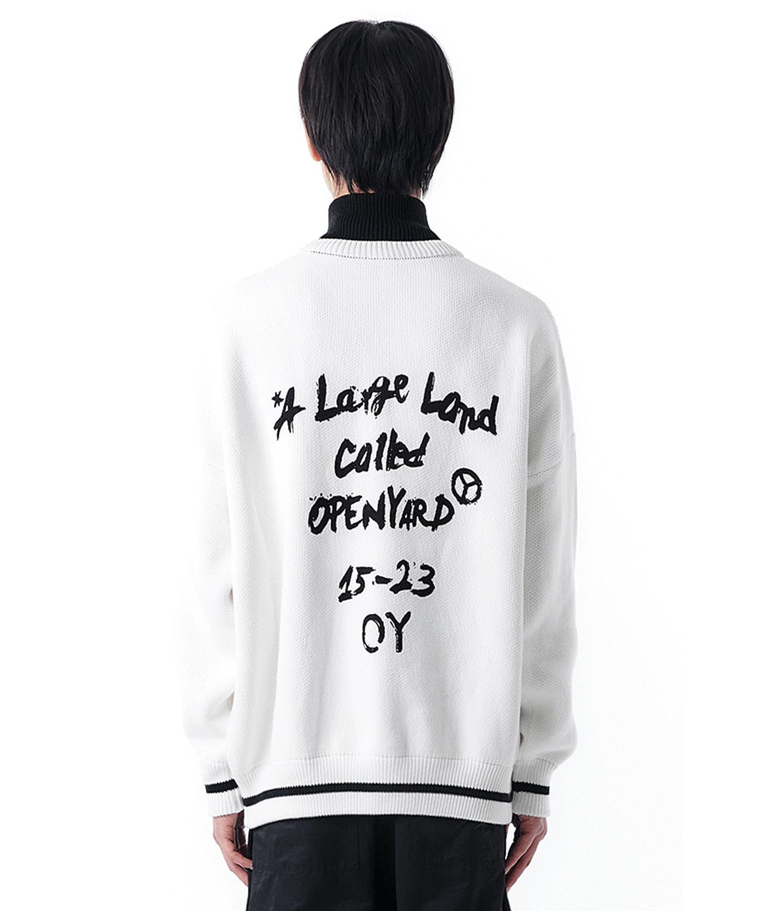 Oy Pola Zipper Paint Knit Mtm-White One Size